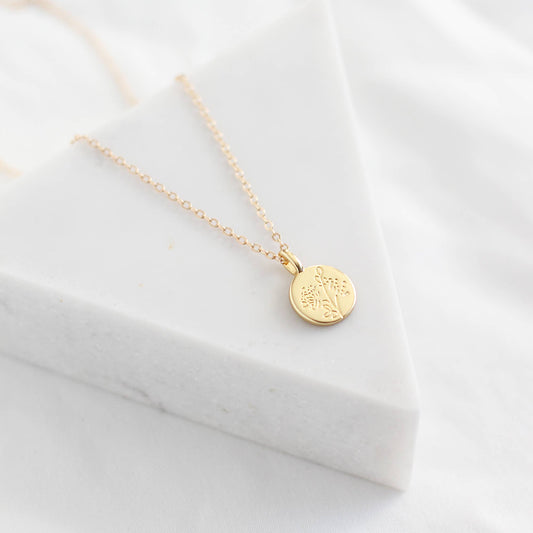 Wildflower Necklace: Gold