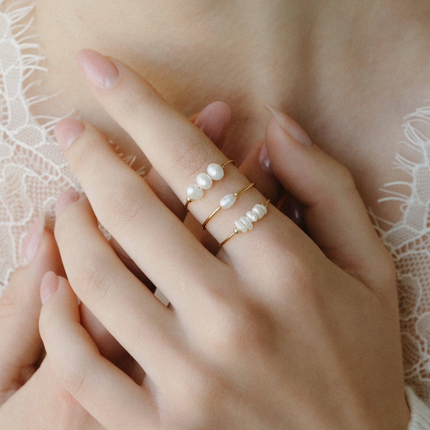 Mini Pearls Ring: 7