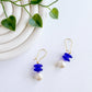 Blue Disc Earrings | Glass Bead Earrings