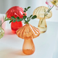 Mini Glass Mushroom Bud Vase: Green