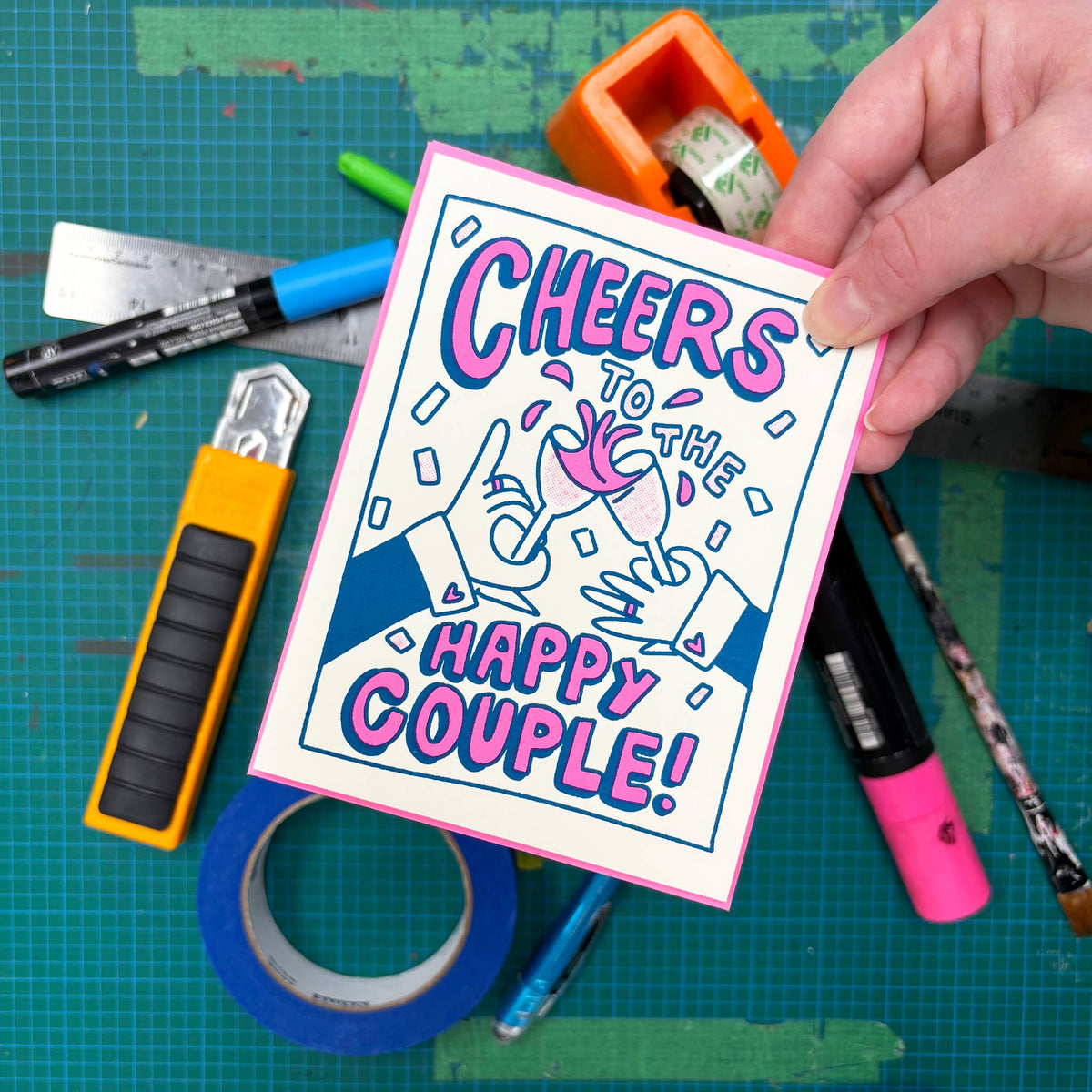 Cheers to the Happy Couple!  Greeting Card