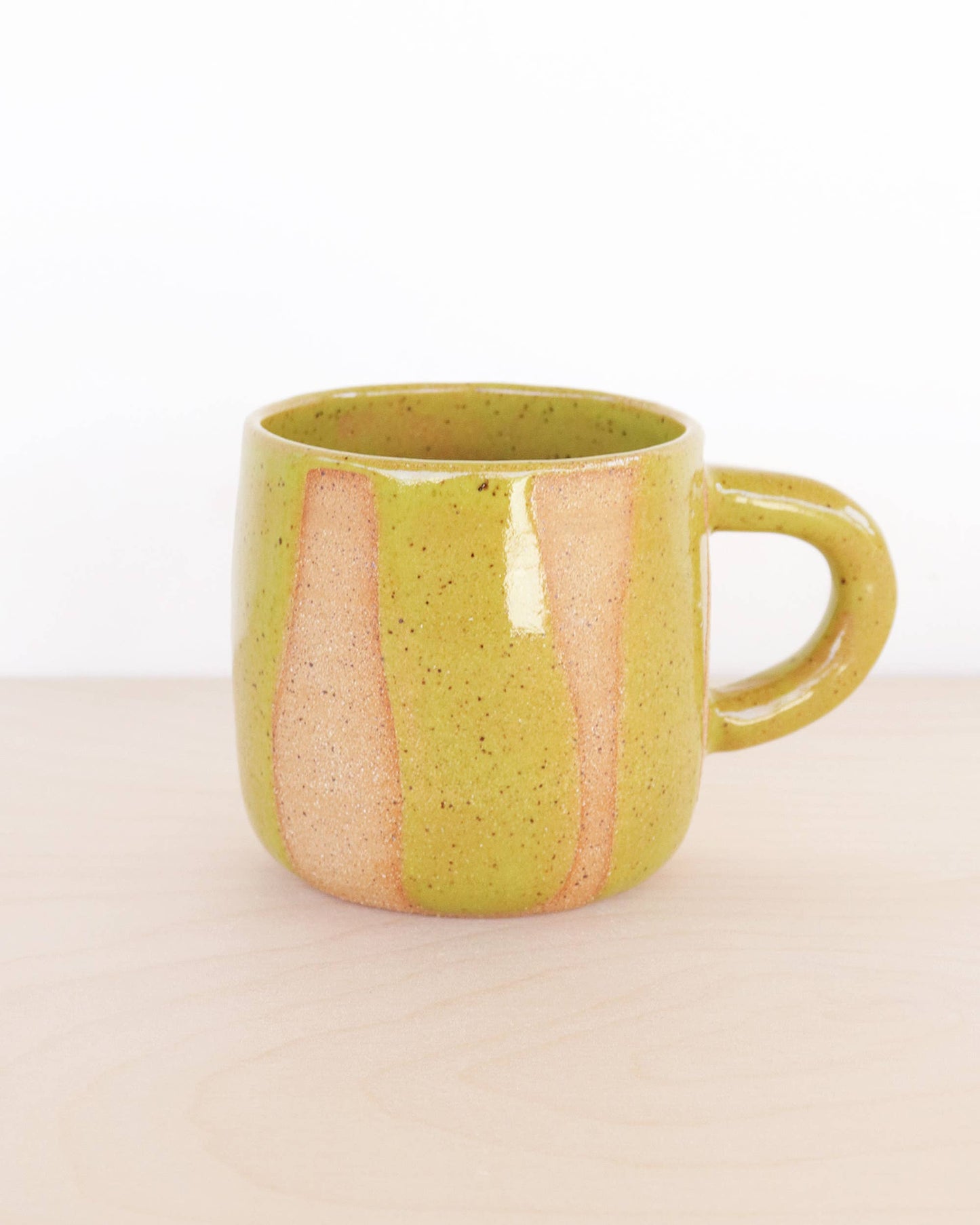 Handmade Ceramic Coffee Mug - 10oz: Glossy white