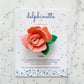 Pink Rose Hair Clip - June Birth Month Flower Gift