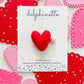 Red Heart Hair Clip