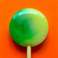 Mini Handcrafted Rainbow Lollipops: Green Apple Lime