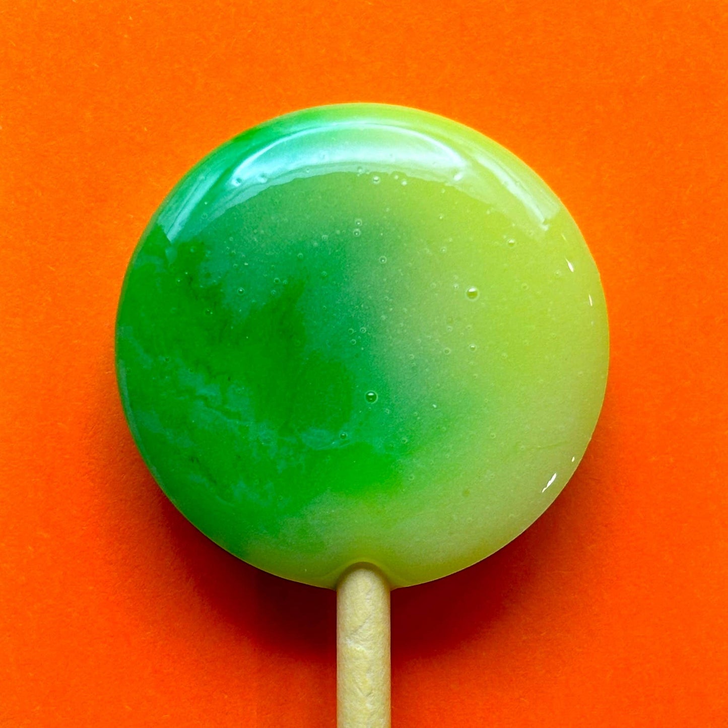 Mini Handcrafted Rainbow Lollipops: Green Apple Lime