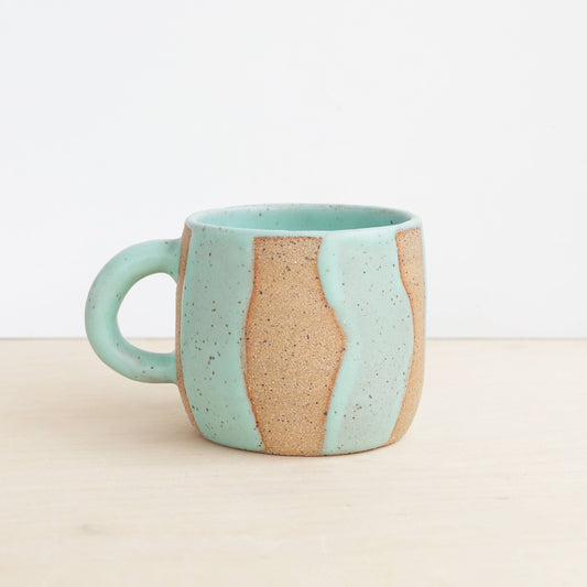 Handmade Ceramic Coffee Mug - 10oz: Mint