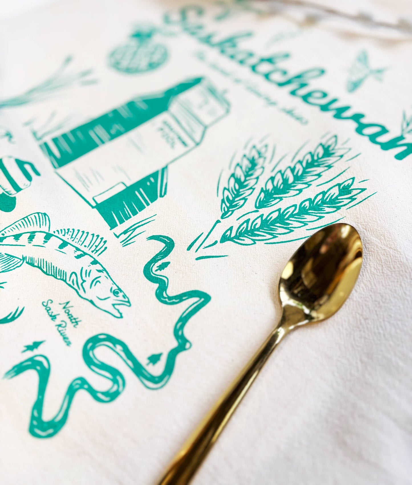 Saskatchewan Commemorative Organic Tea Towel - 20x24