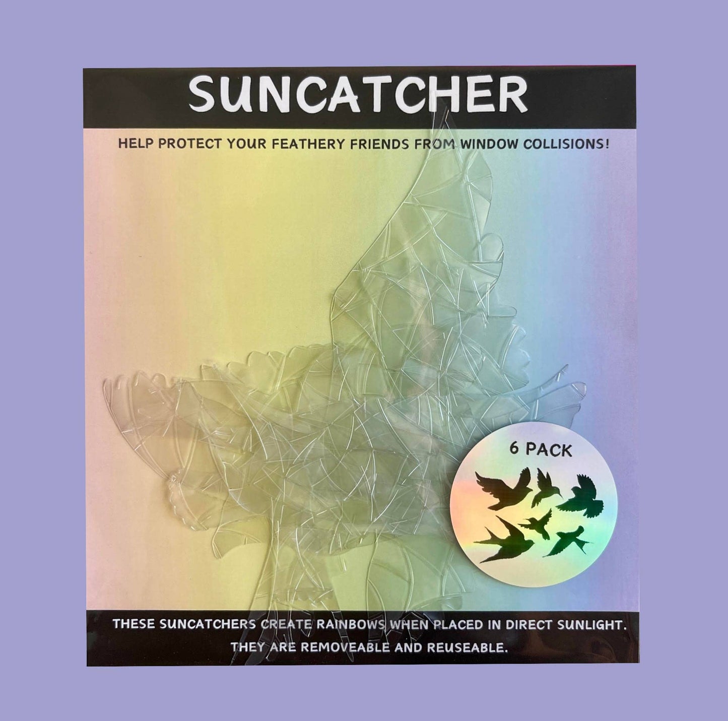 Retro Flower Shape Suncatcher Pack