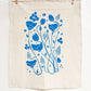 Mack Flowers Organic Tea Towel Blue - 20x24
