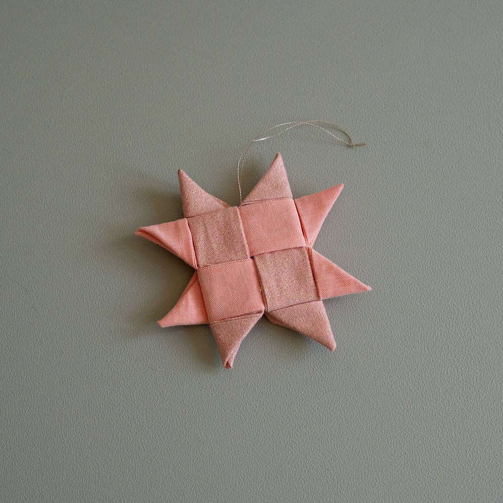 Large Folded Fabric Star: Orange