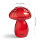 Mini Glass Mushroom Bud Vase: Red