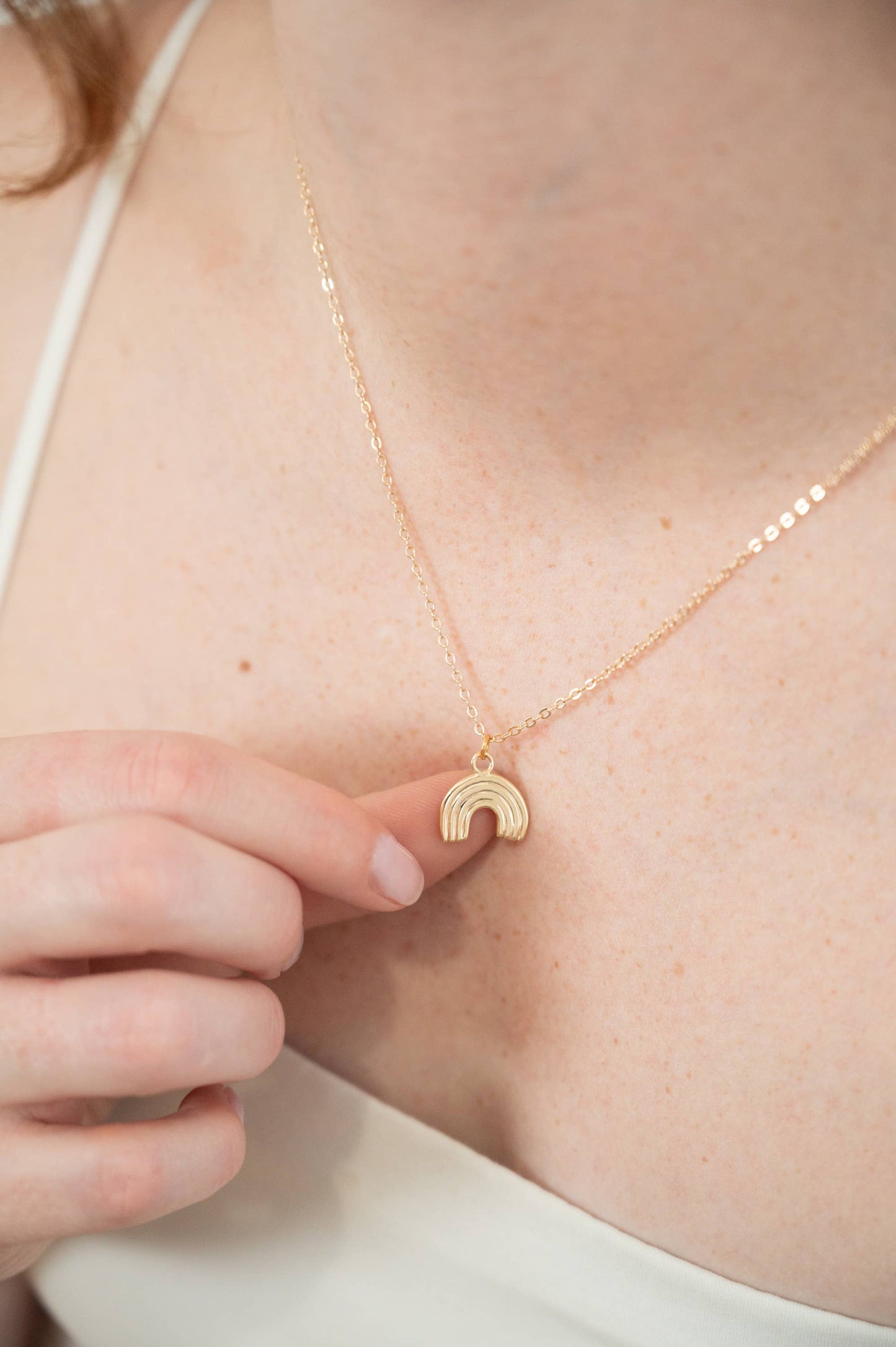 Rainbow Necklace: Yellow Gold