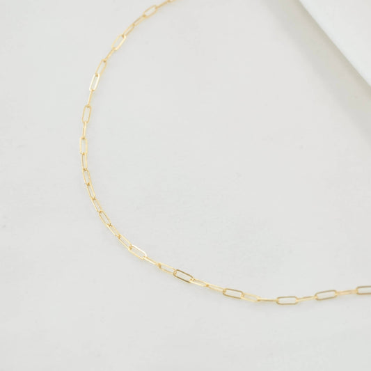 Paperclip Chain: 16" / Gold Filled