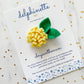 Yellow Chrysanthemum Hair Tie - November Birth Month Flower