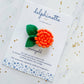 Orange Marigold Hair Clip - October Birth Month Flower Gift