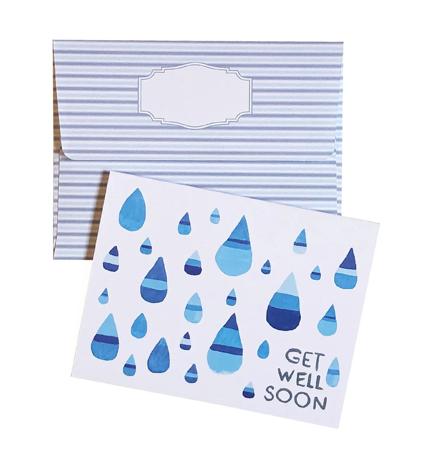 Get Well Soon Raindrops Card