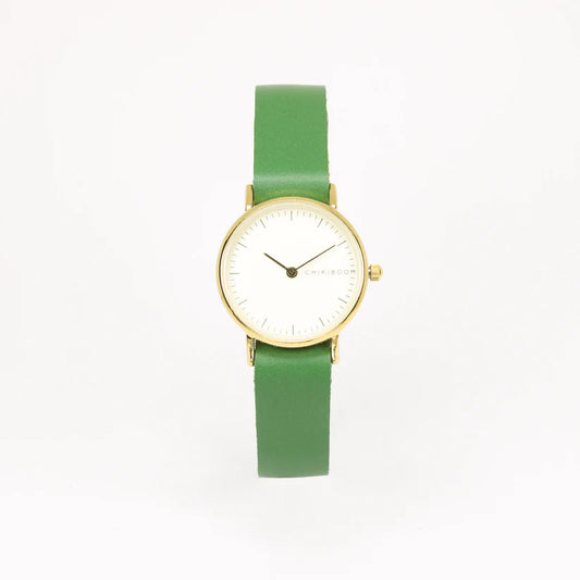 Green/Cream & Gold Women's Watch