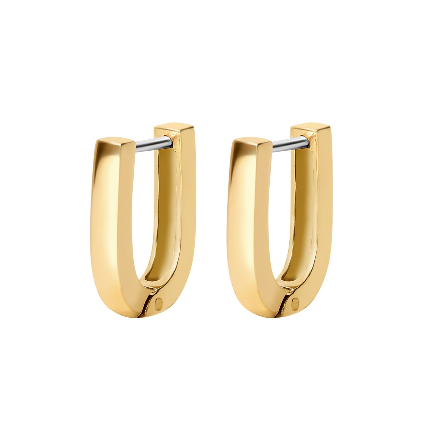 Lisbon Gold U-Shape Bar Huggie