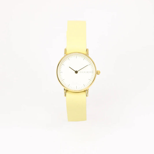 Pale yellow & cream and gold watch