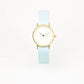 Pale Blue Cream & Gold Watch