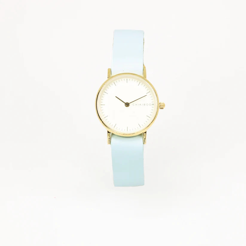 Pale Blue Cream & Gold Watch