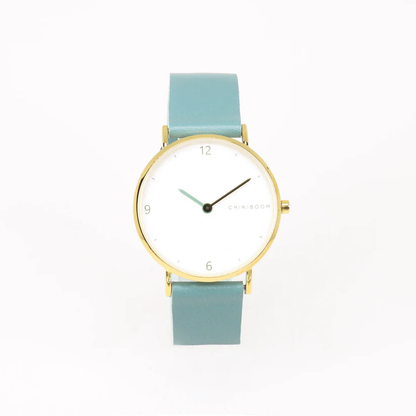 Turquoise White & Gold Watch