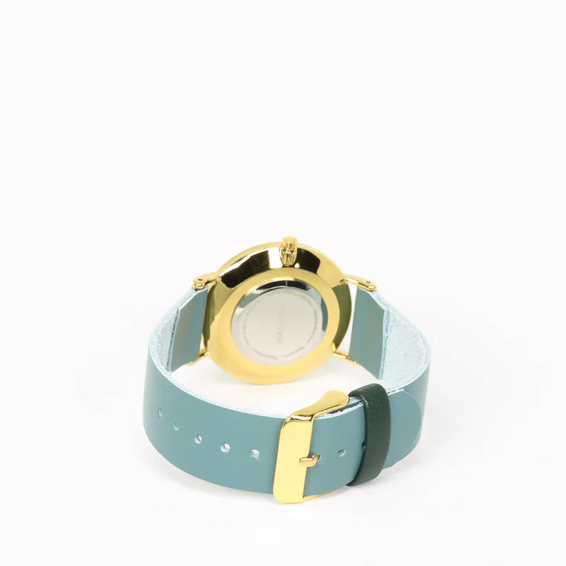 Turquoise White & Gold Watch