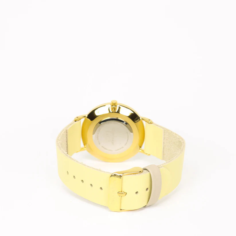 Pale Yellow White & Gold Watch