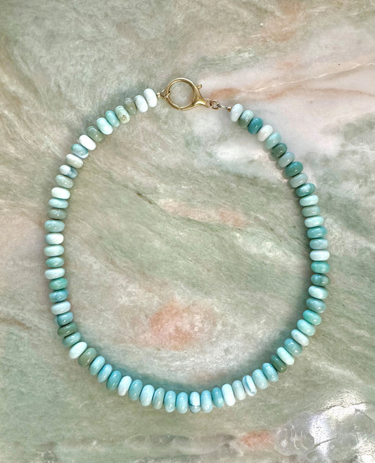 Soft Teal Opal Necklace
