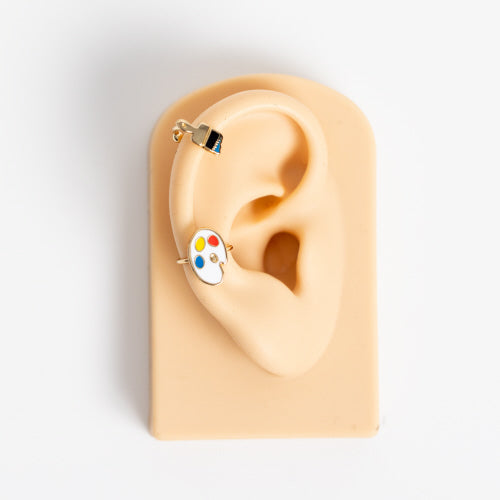 Paint Brush & Palette Ear Cuffs