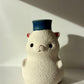 Bear Pawttery Big Cat Vase Blue