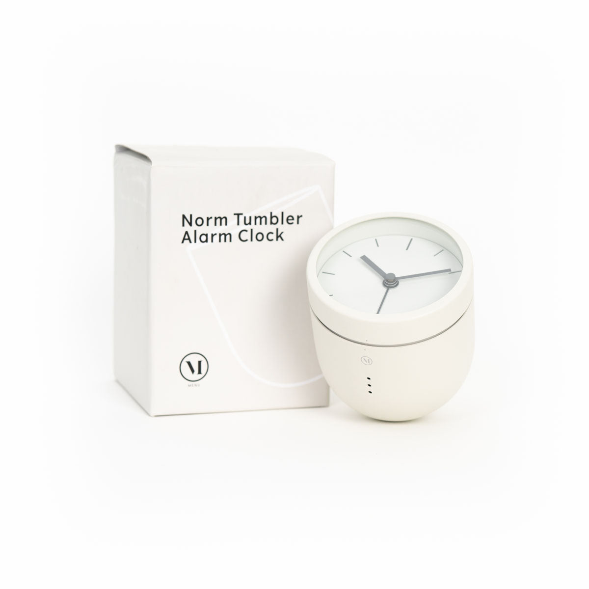 Tumbler Alarm Clock - White