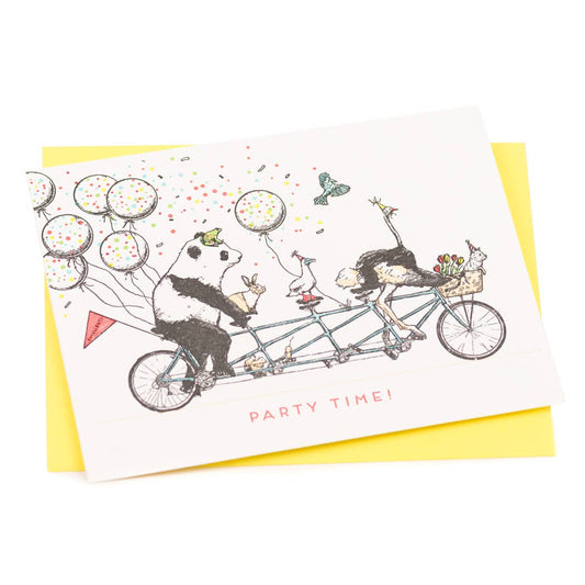 Tandem Bike Party Card: Single Card