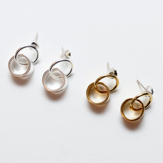 Bambu Linked Hoop Earring