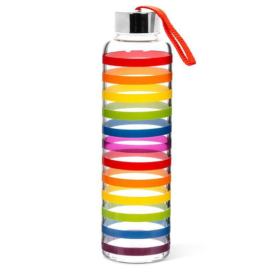 Colour Stripe Glass Bottle
