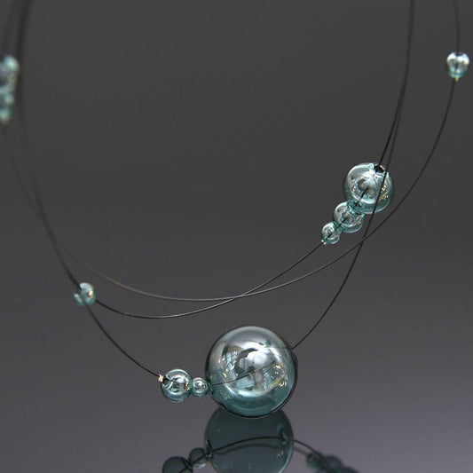 Cumulus Necklace Aqua Glass