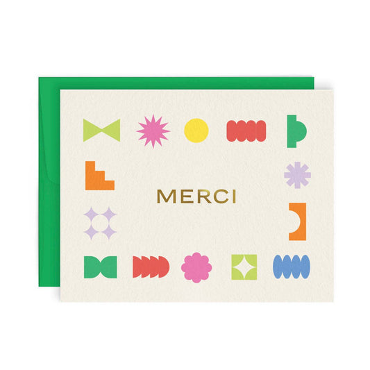 MERCI GÉOMÉTRIQUE — Greeting card